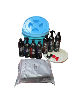 Wascheimer Set Hellblau